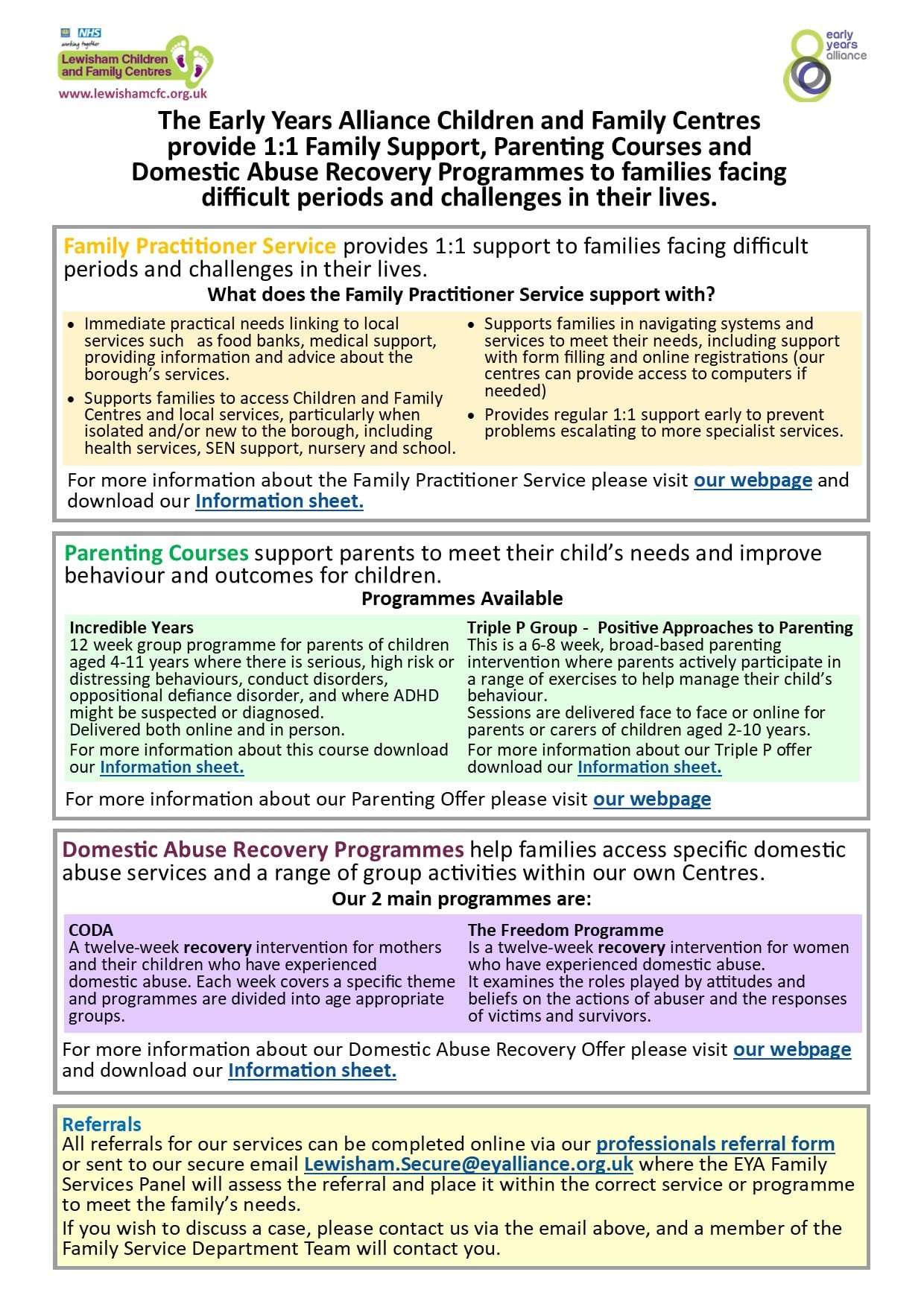 Therapeutic Parenting Programmes - Lewisham Children & Family Centre